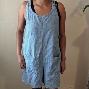 Blue & White Patterned Romper